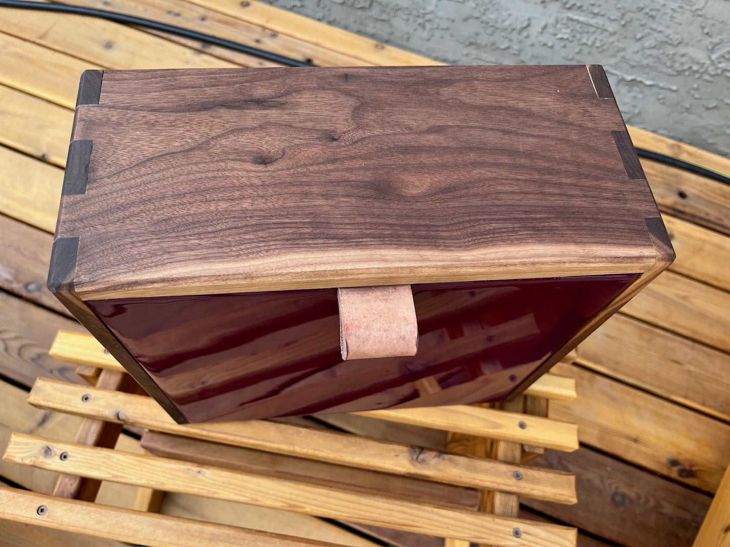 Wooden Mailbox (Purple Front)
