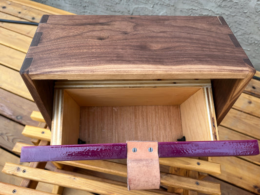 Wooden Mailbox (Purple Front)