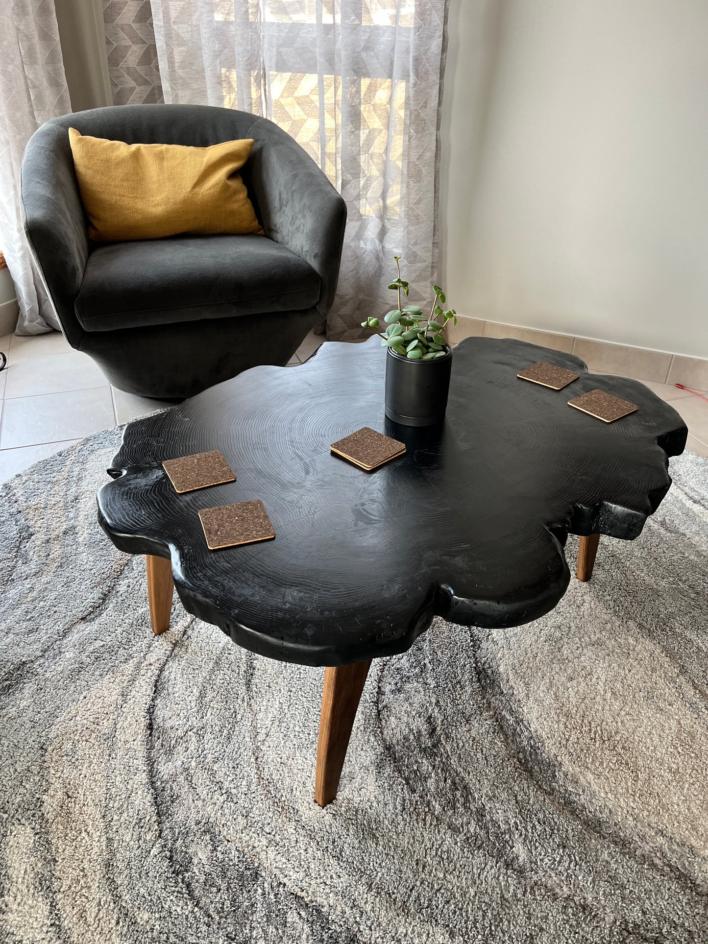 Live Edge Ash Top Coffee Table